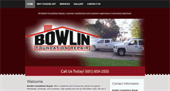 Desktop Screenshot of bowlinfoundationrepair.com