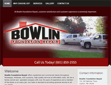 Tablet Screenshot of bowlinfoundationrepair.com